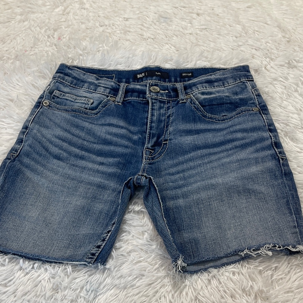 BKE Alec MENS Indigo Denim CUTOFF Shorts SIZE 30